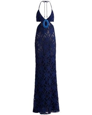 Silvia Tcherassi Karen Cut-Out Maxi Dress - Blue