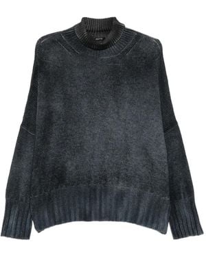 Avant Toi Hand-Painted High-Neck Sweater - Black