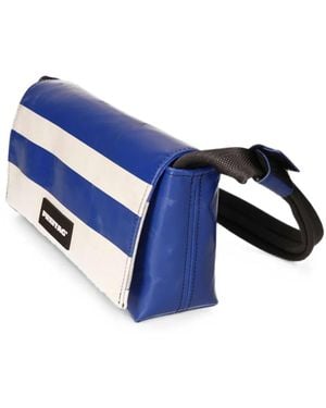 Freitag Small F171 Laura Horizontal-Stripe Messenger Bag - Blue