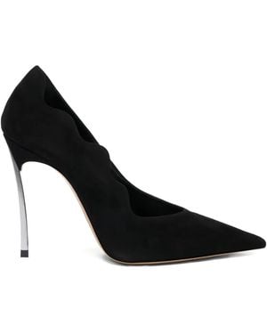 Casadei Scalloped-Edge Pointed-Toe Court Shoes - Black