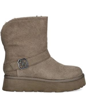 Guess 45Mm Dolsay Buckle-Strap Boots - Brown