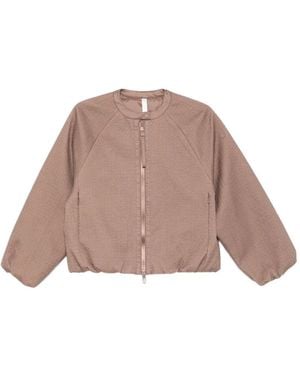 DUNO Quilted Cropped Jacket - Brown