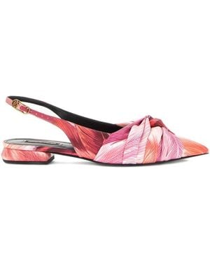 Roberto Cavalli Slingback Knot Ballet Flats - ピンク