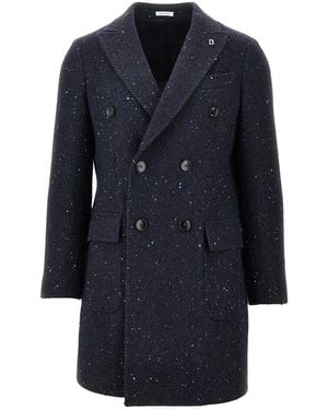 BRERAS Milano Doppelreihiger Mantel - Blau