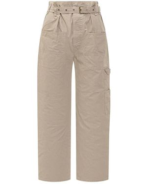 Isabel Marant ベルテッド パンツ - ナチュラル
