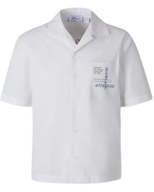 Off-White c/o Virgil Abloh Crossword-Puzzle-Print Short-Sleeve Shirt - White