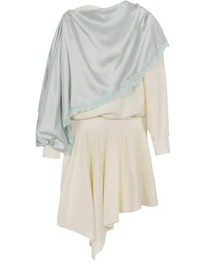 Sandy Liang Tulsa Asymmetric Mini Dress - White