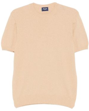Drumohr Short-Sleeve Crew Neck T-Shirt - Natural