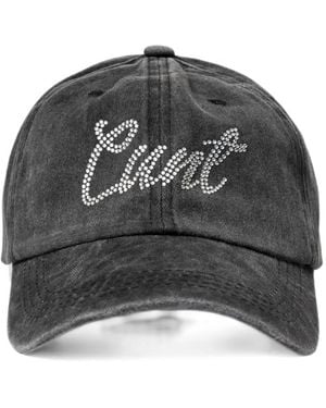 AVAVAV Stonewash Rhinestone-Embellished Cap - Gray