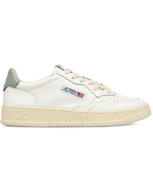 Autry Medalist Perforated Leather Sneakers - White