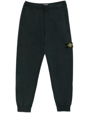 Stone Island Logo-Patch Track Pants - Black