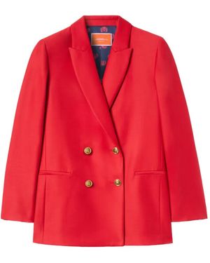 La DoubleJ Double-Breasted Blazer - Red