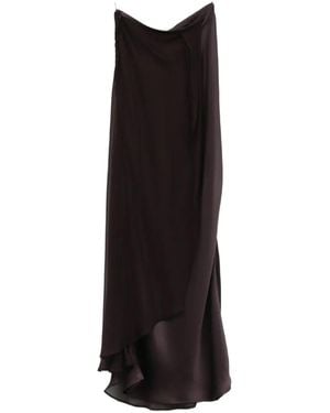 YANGKEHAN Falda Larga A Capas - Negro