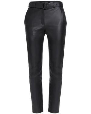 Elie Saab Pantalon En Cuir - Noir