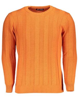 U.S. Grand Ribbed-Knit Crew-Neck Jumper - Orange