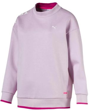 PUMA Crew-Neck Sweatshirt - Purple
