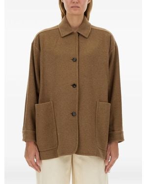 Max Mara Eligio パッチポケット コート - ブラウン