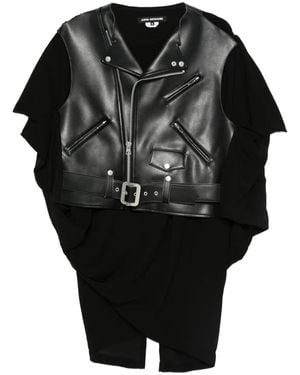 Junya Watanabe Draped Zip-Fastening Jacket - Black