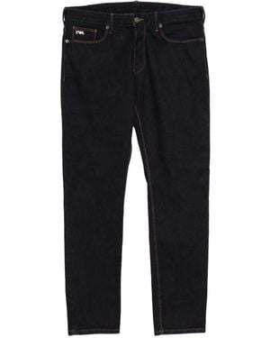 Emporio Armani Logo-Patch Five-Pockets Jeans - Black