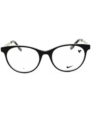 Nike Brille Mit Rundem Gestell - Schwarz