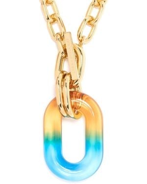 Rabanne Chain-Link Pendant Necklace - Blue