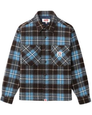 A Bathing Ape Check Patch Pocket Shirt - Blue