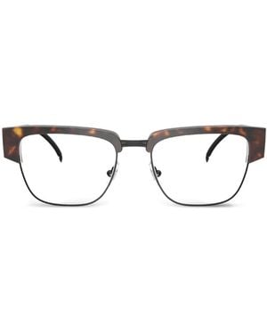 DIESEL Tortoiseshell-Effect Square-Frame Glasses - White