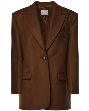ANDAMANE Single-Breasted Blazer - Brown