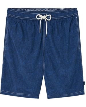 Paul & Shark Shark-Charm Textil-Print Swim Shorts - Blue