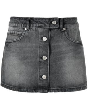 Courreges Trucker Denim Miniskirt - Black