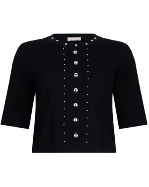 Liu Jo Knit Top With Studs - Black