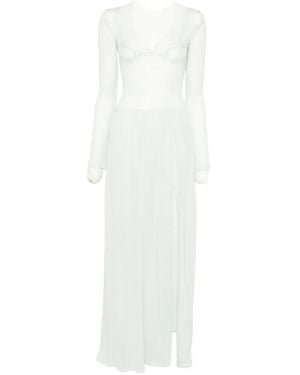 AYA MUSE Maris Lace-Trim Maxi Dress - White