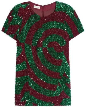 Dries Van Noten Sequinned Top - Green