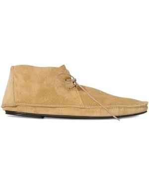The Row Tyler Lace-Up Hi-Top Trainers - Natural
