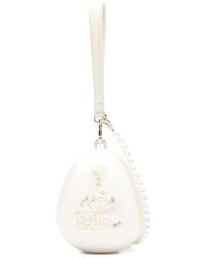 Simone Rocha Mini Sac À Bandoulière À Rabat Hare - Blanc
