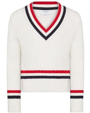 Thom Browne Rwb Pullover Mit Intarsienmuster - Blau