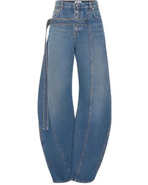 Jean Paul Gaultier Low Waisted With Strap Detail On The Front - Blue