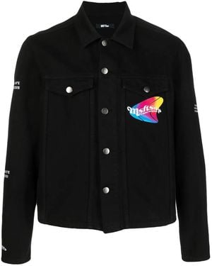 Msftsrep Veste En Jean À Logo Imprimé - Noir