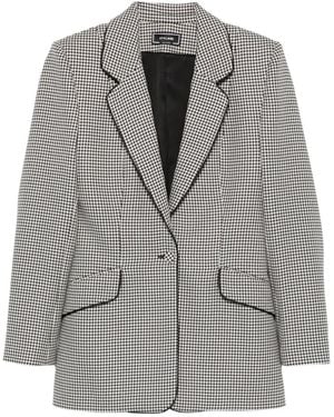Styland Houndstooth-Pattern Blazer - Grey