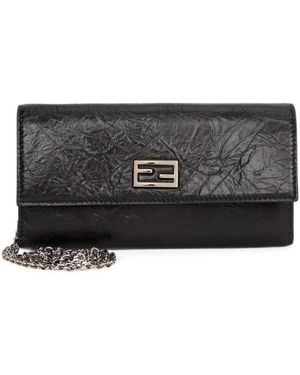Fendi Crinkled Mini Shoulder Bag - Grey