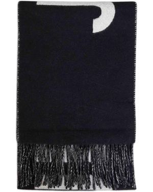 Jacquemus Fringe Logo Scarf - Blue