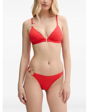 Chantelle Ring-Detail Textured Bikini Top