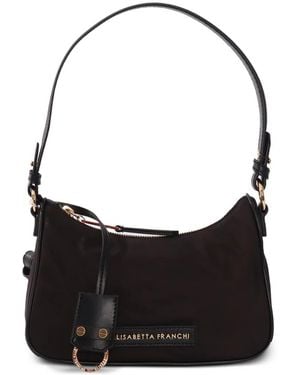 Elisabetta Franchi Over-The-Shoulder Bag With Ring - Black