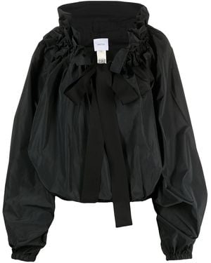 Patou Regular Fit Balloon Sleeve Top - Black