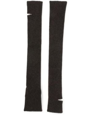 Roberto Collina Fine-Knit Thumb-Slot Gloves - Black