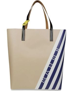 Marni Logo-print tote bag - Natur