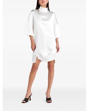IRO Draped High-Neck Mini Dress - White