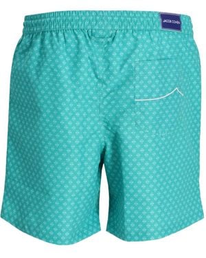 Jacob Cohen Floral-Print Swim Shorts - Blue