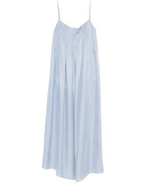 ELEH Gathered-Detail Maxi Dress - Blue