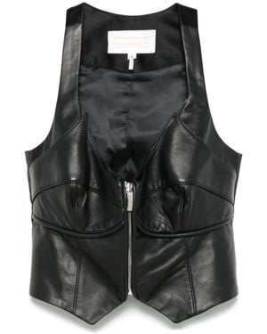 MITILIANE COUTURE Weste Aus Leder - Schwarz
